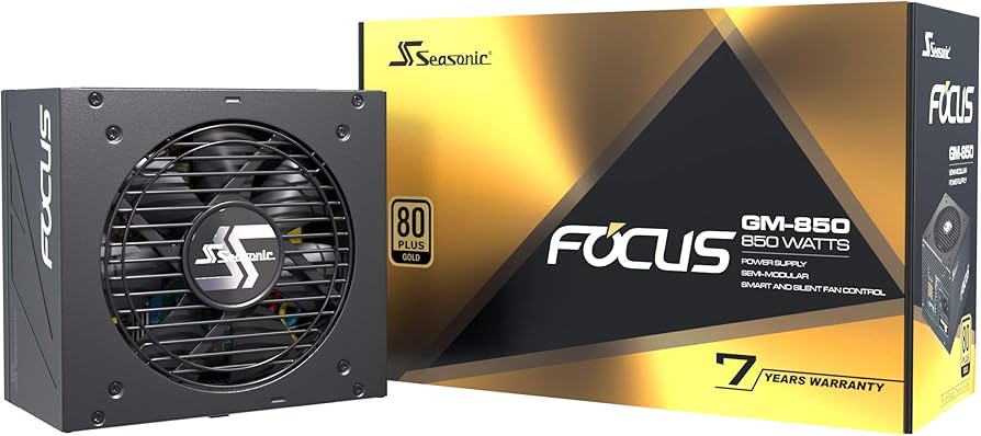 Fuente de Poder Seasonic G12 GM-850 - Semimodular 80 Plus Gold - SSR-850FM