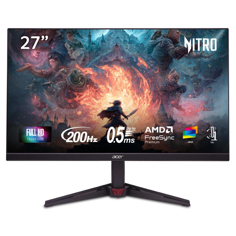 Monitor Acer Nitro VG270 X1biip Series - 27" FHD - LCD - IPS - 200Hz - 0.5ms - UM.HV0AA.101, AMD FreeSync Premium