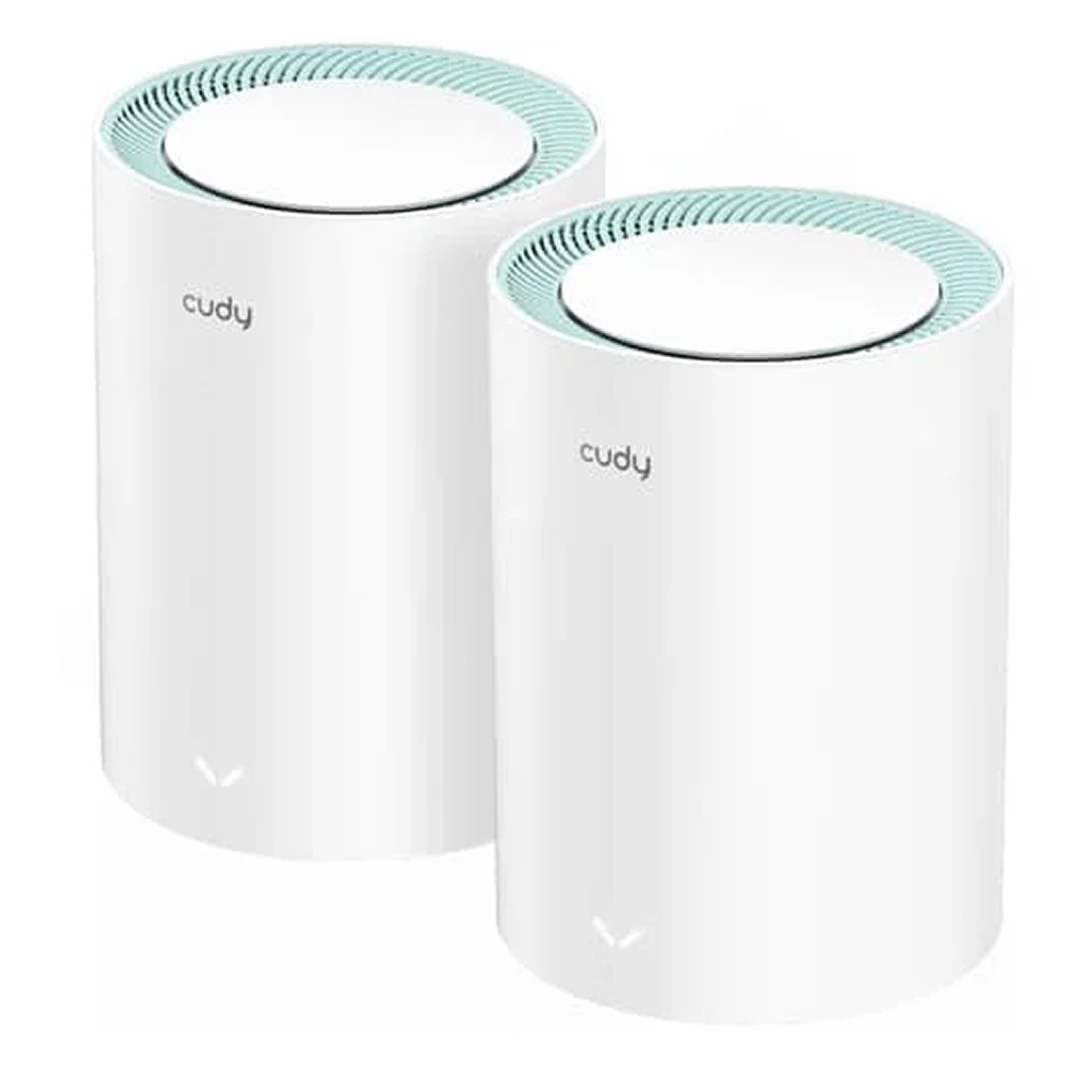 Mesh Cudy AX1500 - Blanco - M1500(2-pack) EU  wifi 6 dual band cubre hasta 1000 pies cuadrados, 3 puertos Gigabit por unidad