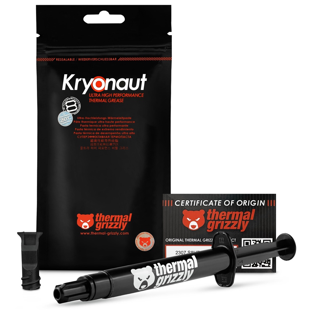 Pasta Termica Grizzly Kryonaut 1.5ml/5.5g,12.5 W/mK, TG-K-015-R