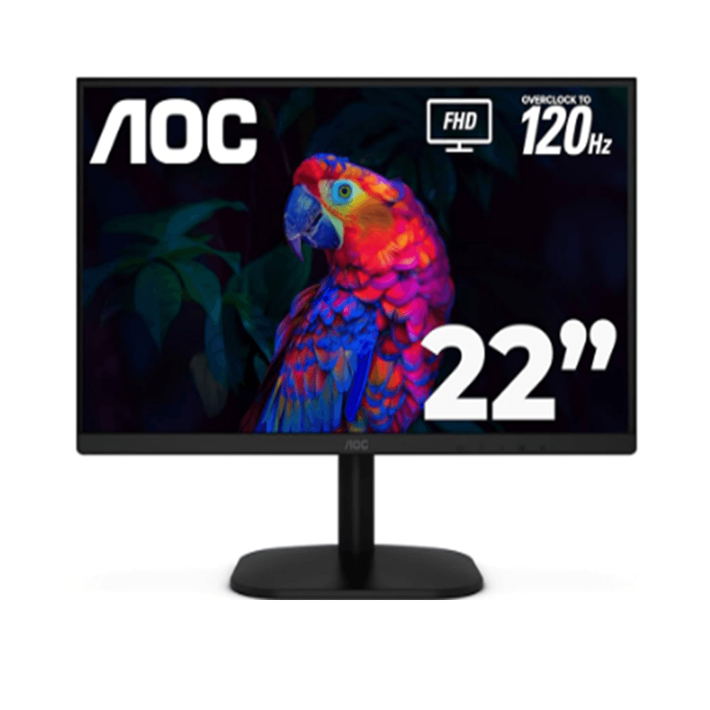 Monitor AOC 22B35HM 22" (21.5”) FHD 1920X1080, 120HZ , VESA, LED, VGA Y HDMI,HDR