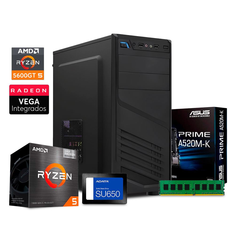 PC Standard GT, Ryzen 5 5600GT/ A520M-K/ 16GB DDR4 3200MT/ SSD 256GB / Case, XTQ-200 600W