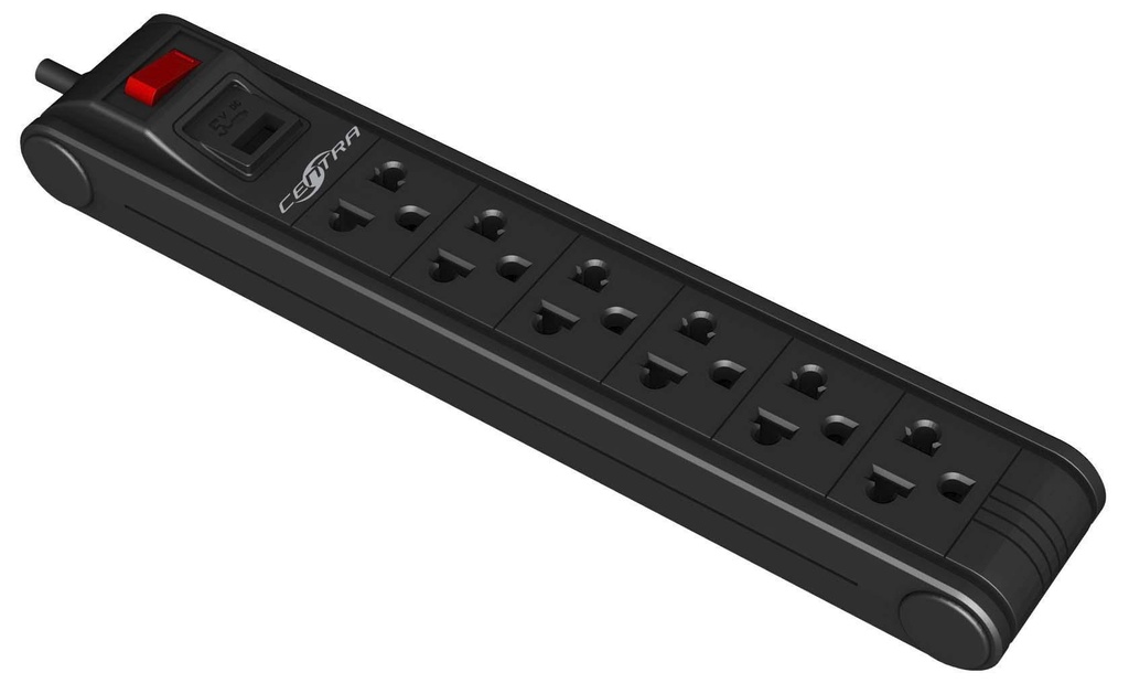 Regleta Centra, 6 Protetor de Voltajes, 1200 Watts, 120Vac/60Hz, CRE03