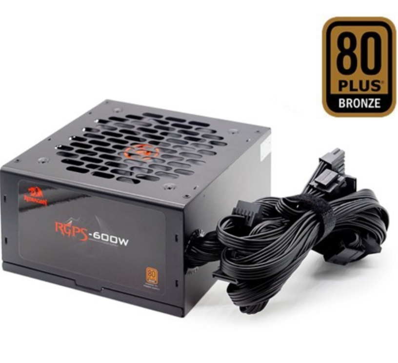 Fuente de Poder Redragon RGPS 600W - 80 Plus Bronze - GC-PS024, Ventilador 120 mm con rodamiento hidráulico silencioso