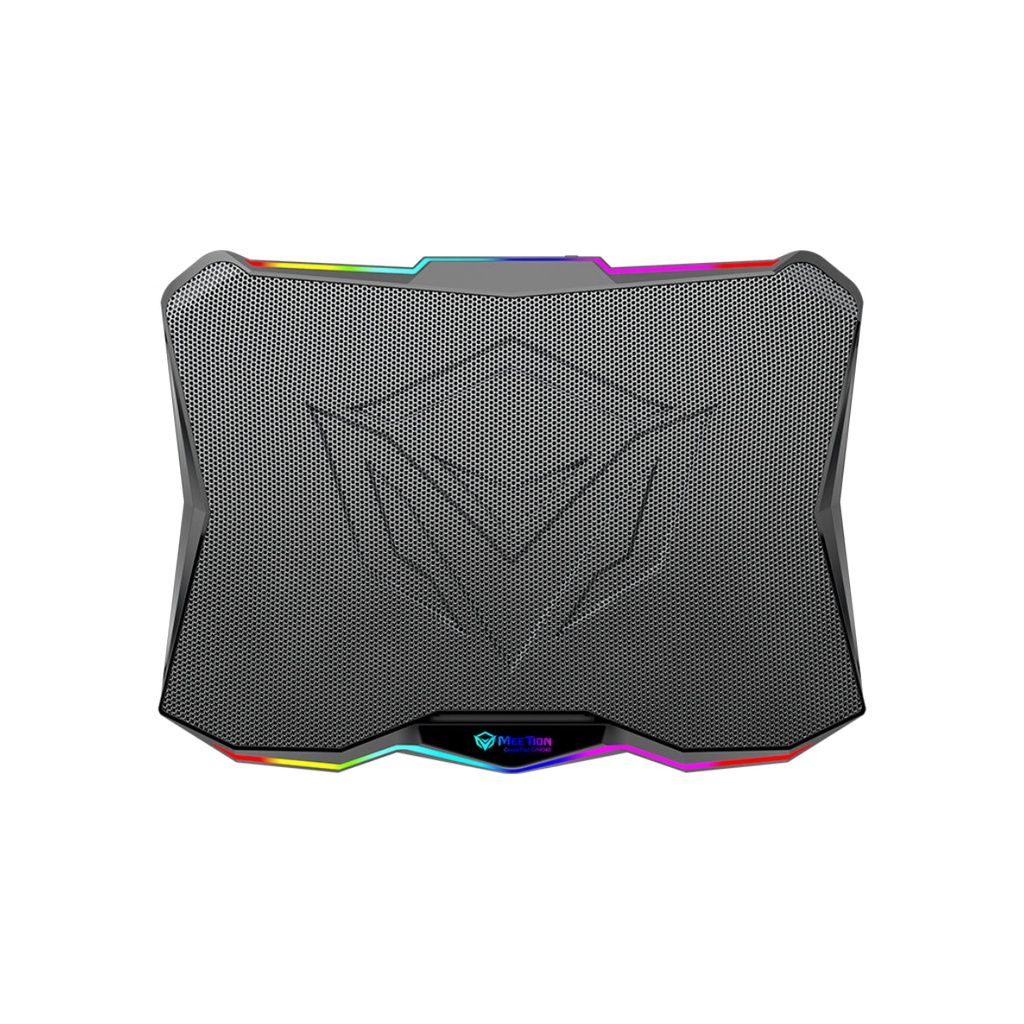 Base Ventilador para Laptop MEETION MT-CP4040, Ángulo operable: 6,5-45 grados • Dimensión: 370*265*32mm • Fuerza: 4W-5W,  2USB