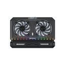 Ventilador para Laptop,  FANTECH NC21 BLACK, 140×140×25 mm. 10 modos RGB