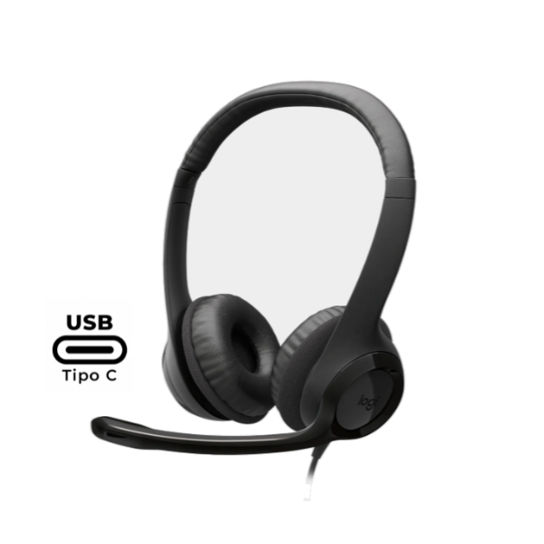 Headset Logitech H390 TYPE C Headphones + Microfono, 981-001575
