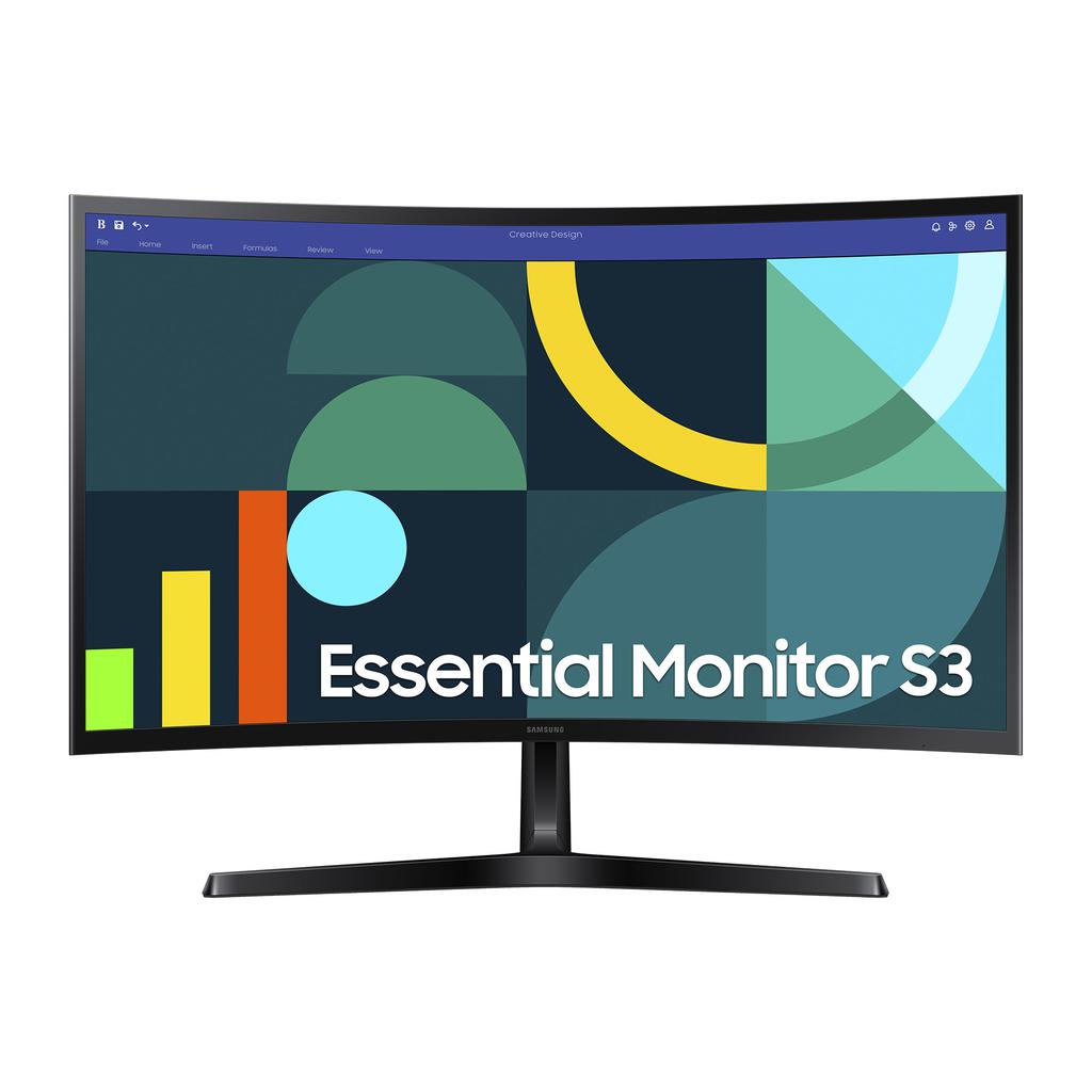Monitor Samsung Curvo 24'', Essential S3, IN D366, S36GD, FHD, 100Hz, LS24D366GANXZA