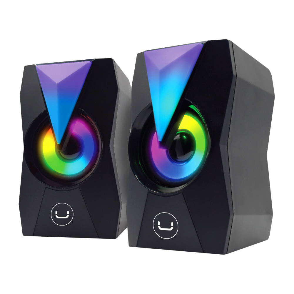 Parlante UNNO TEKNO ICON - Parlantes de escritorio - SP9013BK, Conexión de audio: 3.5 mm Cable de alimentación: USB A (integrado), 10w