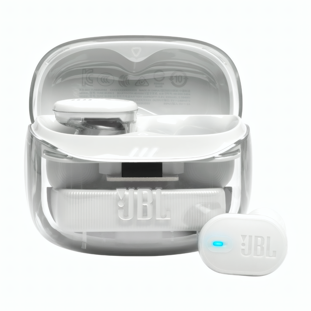 JBL Tune Buds 2 Headphones TWS Ghost White, JBLTBUDS2GWHTAM