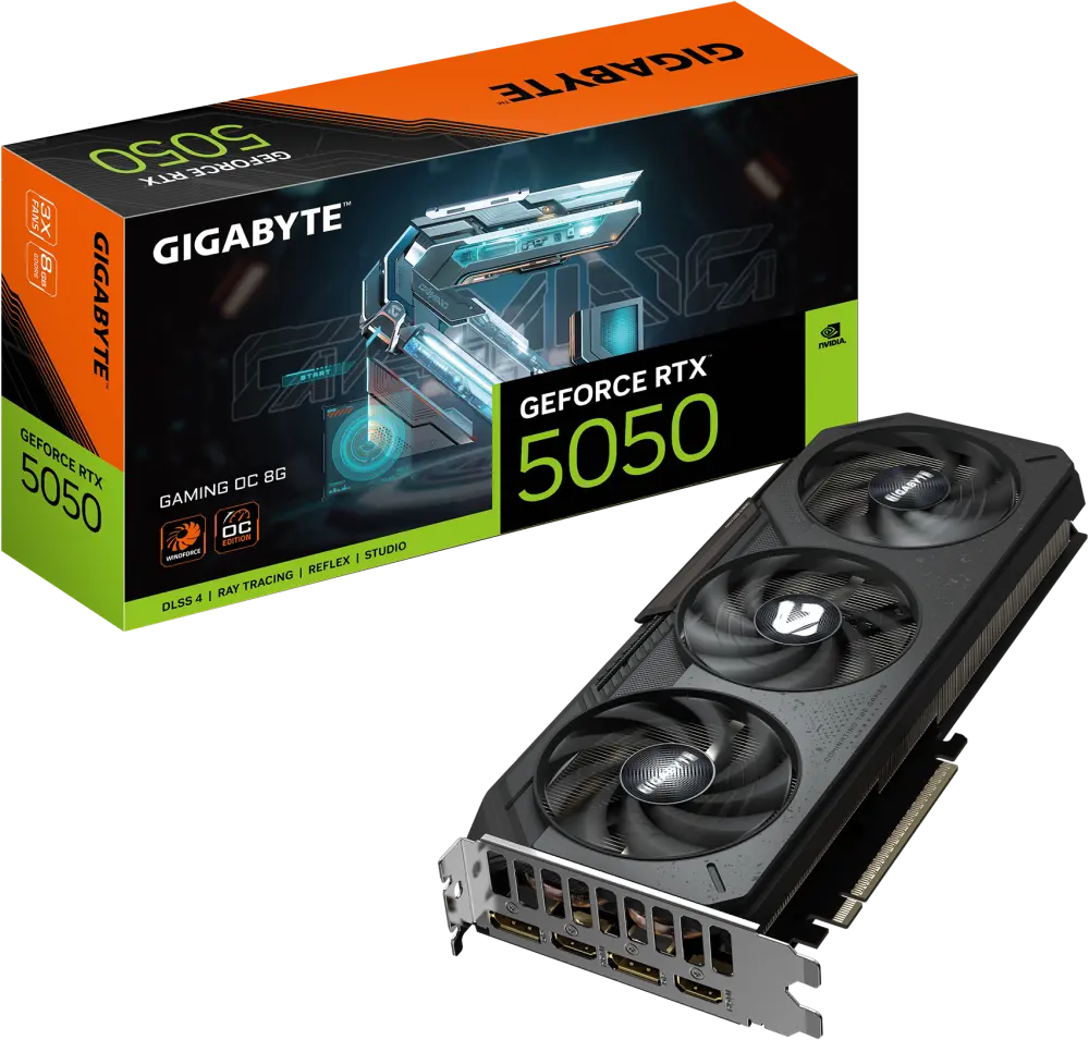 Tarjeta De Video Gigabyte Geforce RTX 5050 Gaming OC - 8GB GDDR6 - 9VN5050GO-00-G10