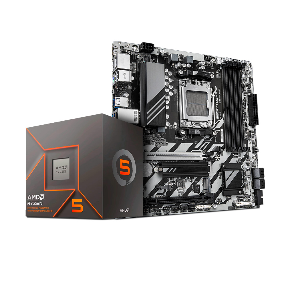 CORE KITS | Procesador AMD Ryzen 5 8500G de 6 núcleos y 12 hilos +  Gigabyte B850M D3HP - AM5