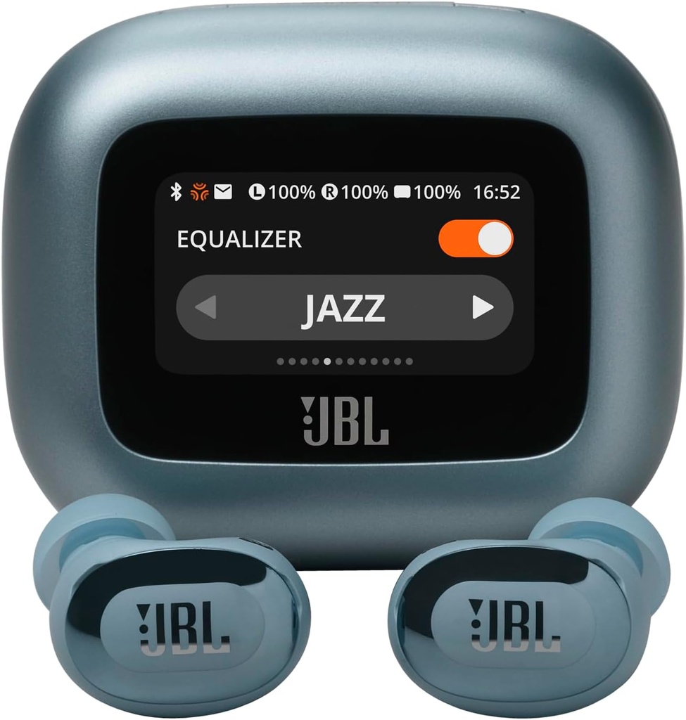 JBL Live Buds 3 Headphones - True wireless - AZUL  - JBLLIVEBUDS3BLUAM ANC, 40hrs, IP55, carga inalambrica, LCD, LDAC