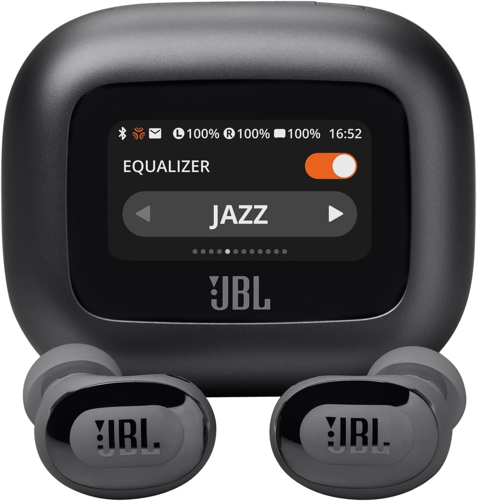JBL Live Buds 3 Headphones - True wireless - NEGRO  - JBLLIVEBUDS3BLKAM ANC, 40hrs, IP55, carga inalambrica, LCD, LDAC