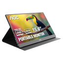 Monitor Portatil AOC 15.6" FHD, IPS,  2MS, 2 USB-C (Alimenantacion y Video) 1 Mini HDMI, Altavoces Integrados 2×1W) + Cover - 16T20