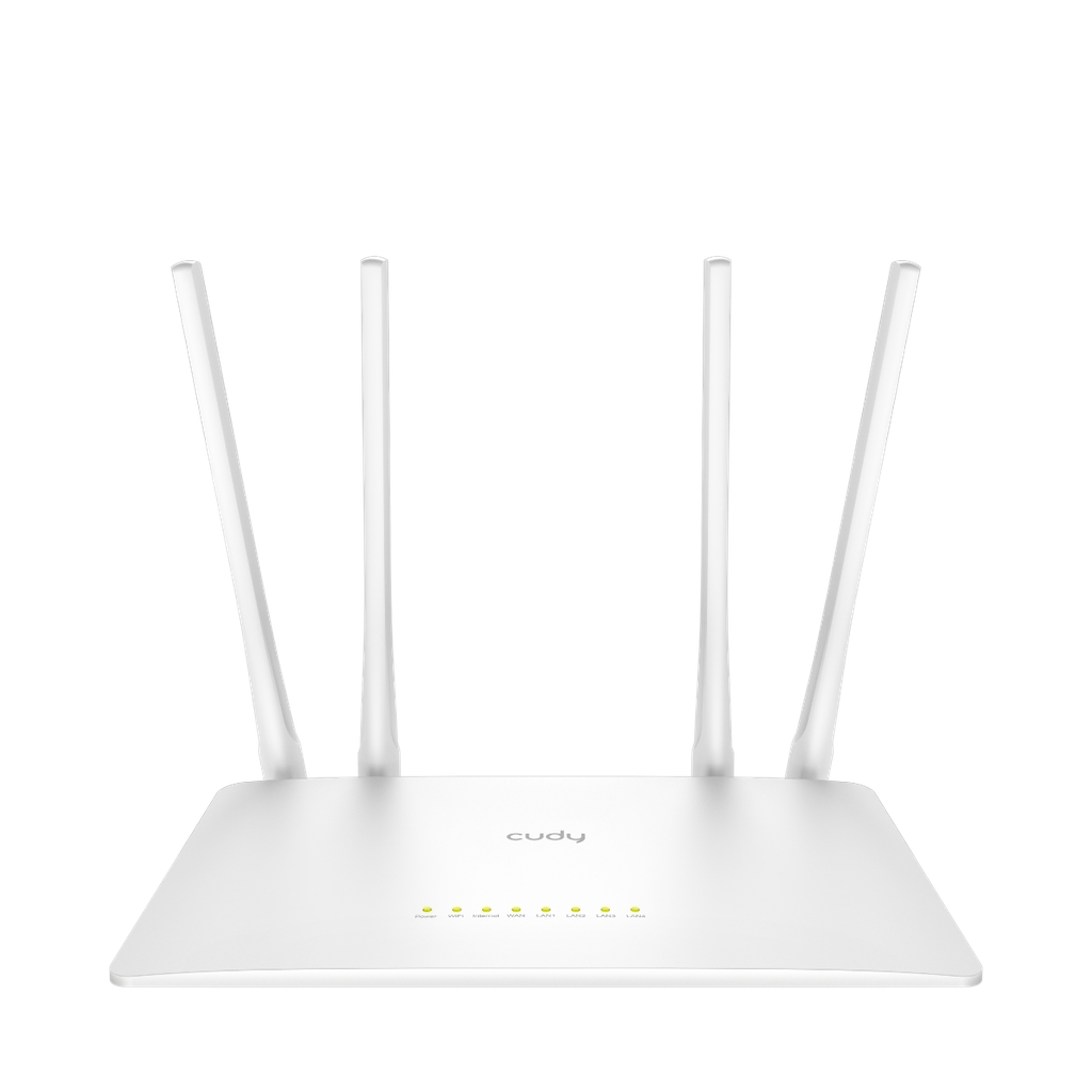 Router Cudy AC1200 - Dual Band - Blanco - WR1200_EU, 4-Stream Dual-Band Wi-Fi 5,  867 Mbps + 300 Mbps, antenas de alta ganancia