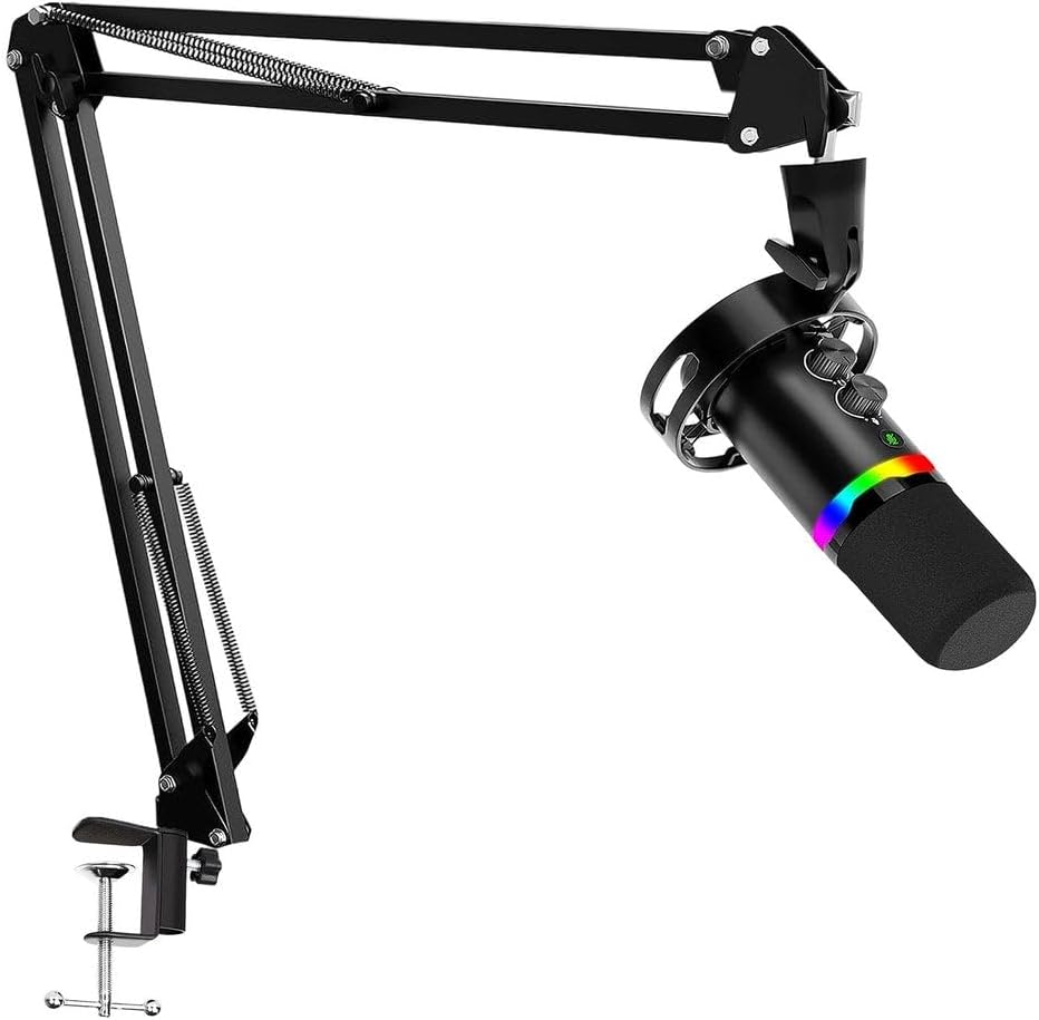 Microfono Redragon Solara, Color Negro, RGB, GM307