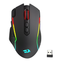 Mouse Redragon Taipan MAX - Negro - M810RGB-MAX, 12000 DPI con cable/mouse RGB inalámbrico con llave de fuego rápido, 8 botones macro