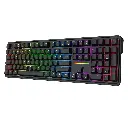Teclado Mecanico Redragon Antonium 108 - Negro - K745-RGB, 4 teclas de acceso rápido, amortiguación de ruido de 5 SWITCH GRIS