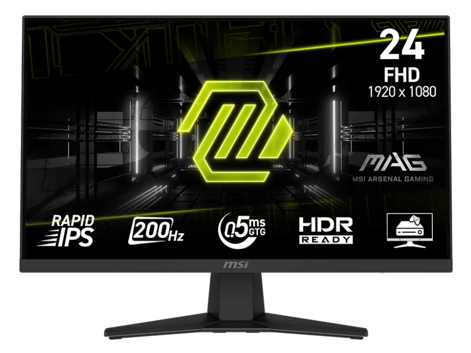 Monitor MSI MAG 244F - 23.8" - IPS - FHD - 0.5MS - 200Hz - Negro - 9S6-3BC41H- 004