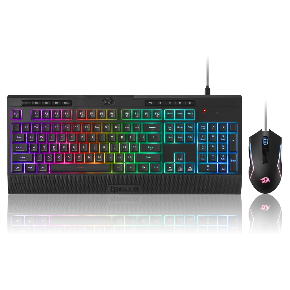 Combo Teclado y Mouse Redragon Gaming Essentials S151 - Negro