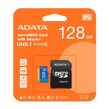 Memoria MicroSD Adata SDXC - 128GB - V10 - Class 10 - AUSDX128GUICL10A1-RA1