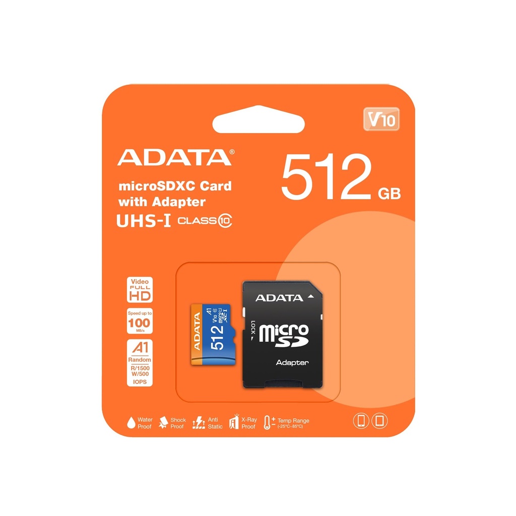 Memoria MicroSD ADATA 512 GB UHS-I - AUSDX512GUICL10A1-RA1
