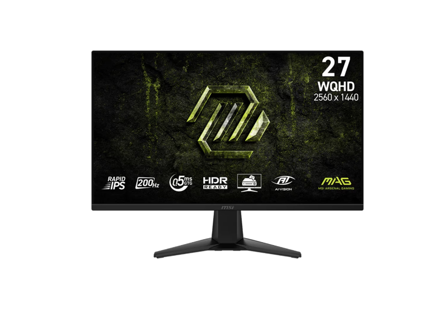 Monitor MSI Mag 2K  275QF E20 - 27" - WQHD, 2560 × 1440 - 200Hz - IPS - 0.5ms GTG - Negro - HDR - 9S6-3CAA1M-001