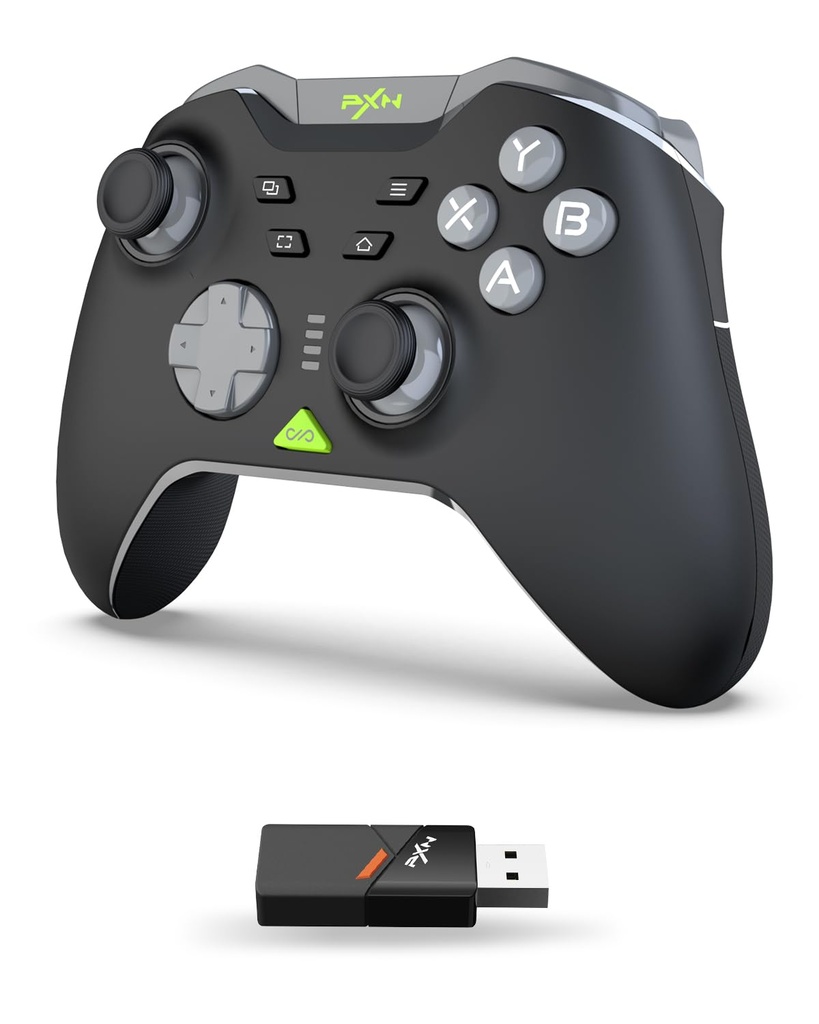 Control  para juegos PXN P5, Bluettoth/2.4Hz/SW, hall effect 1000hz, 4 Macros, compatible con PC, Steamdeck, Switch 1 y 2, Android, IOS.