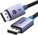 Cable UGREEN DisplayPort 2.1 hasta 16K, 2 Metros, 80Gbps, 8K @120Hz,  4K @240Hz, HDR, HDCP, DSC, Trenzado - DP118