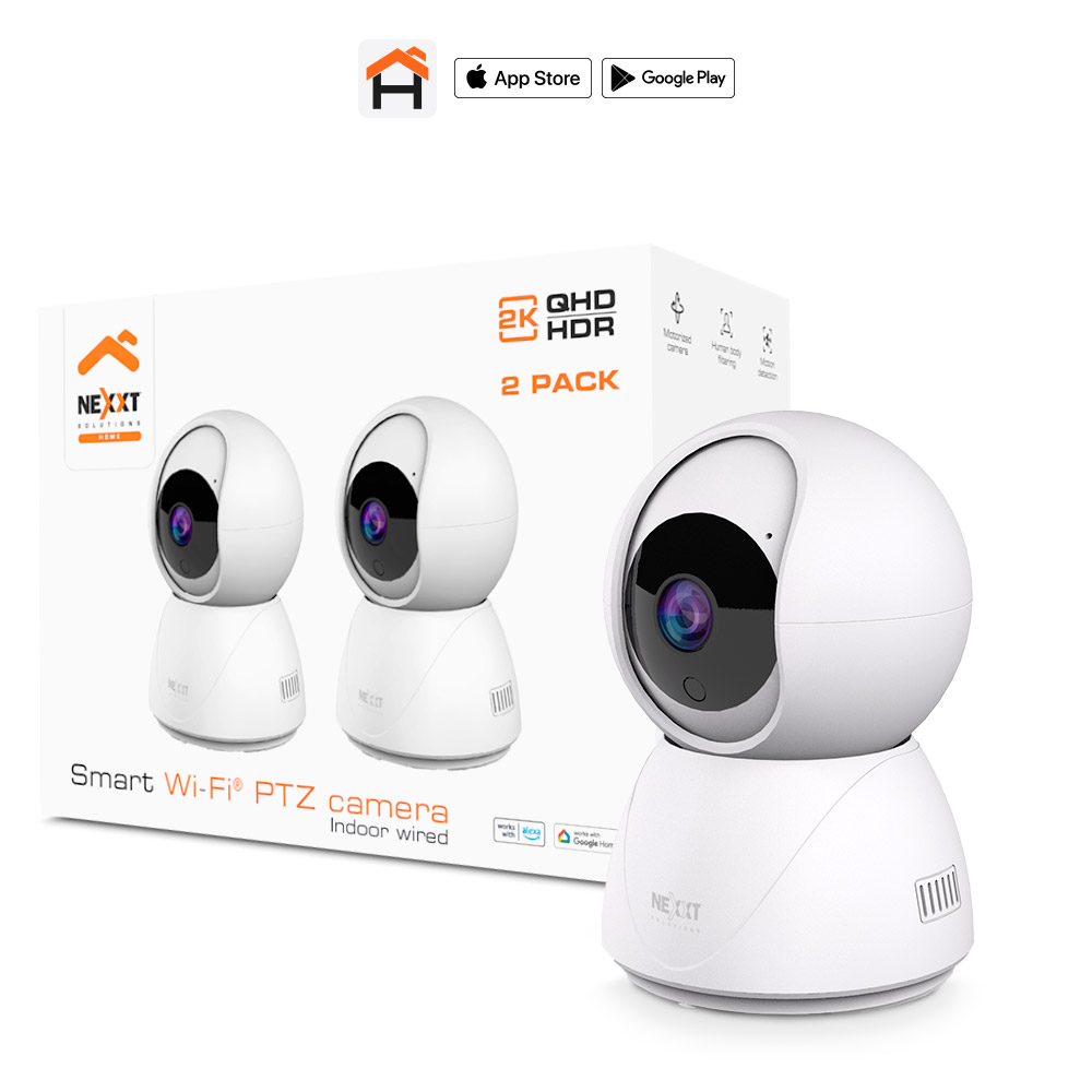 Nexxt Home NHC-IP11 2PK Indoor PTZ Camera 2K 3MP 2 pack