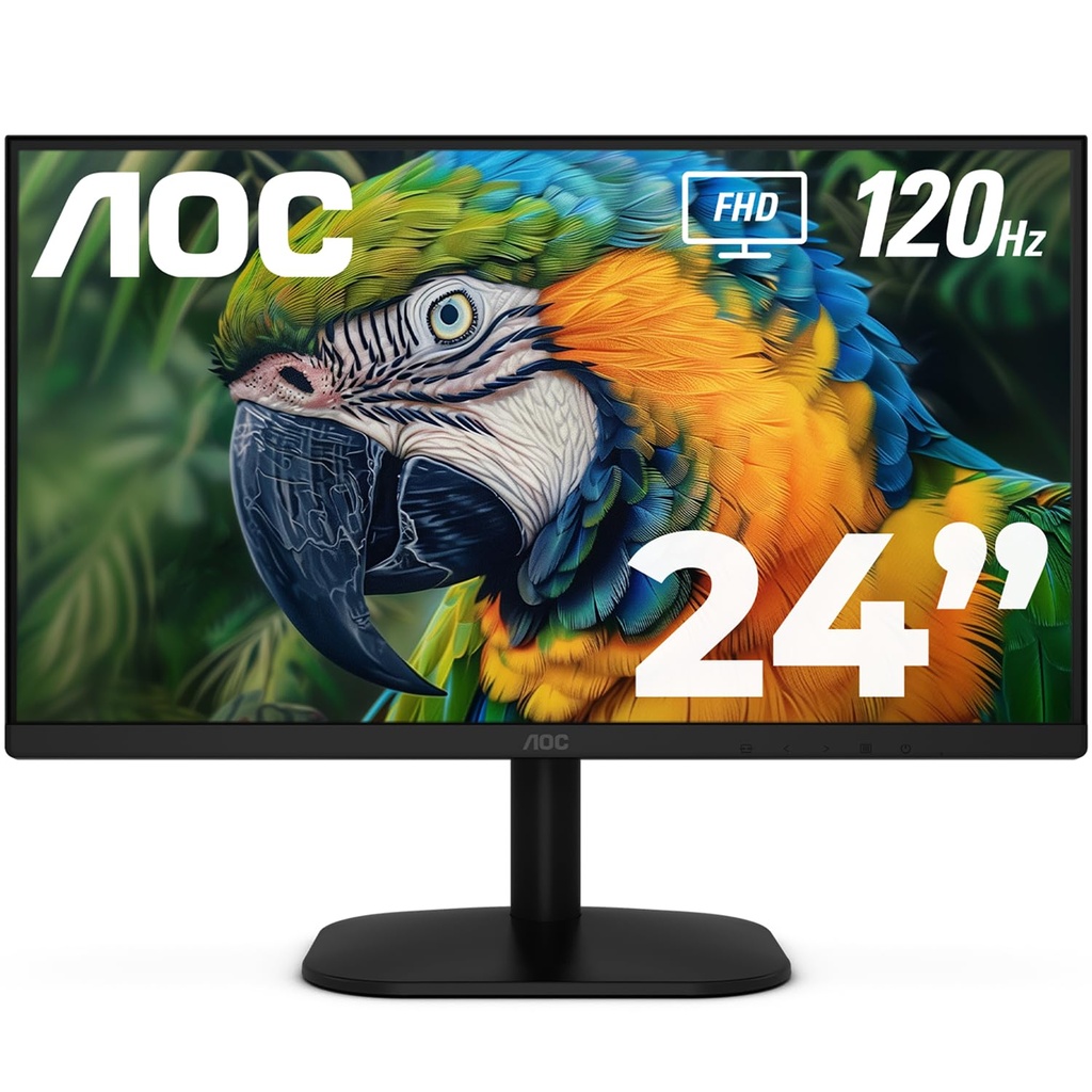 MONITOR AOC 24" (23.8") 24B35H3, FHD (1920X1080) 120HZ, PANEL IPS, HDMI, VGA, HDR, ADAPTIVE SYNC, VESA.