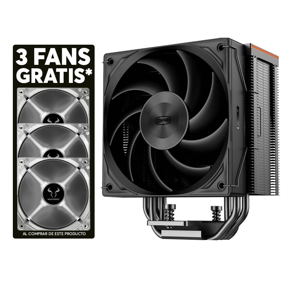 Disipador de Calor  CPS Cooling Fan, TDP 240W, RZ400-BKNWNX-GL + GRATIS 3 Fans Riotoro 120mm