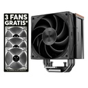 Disipador de Calor  CPS Cooling Fan, TDP 240W, RZ400-BKNWNX-GL + GRATIS 3 Fans Riotoro 120mm