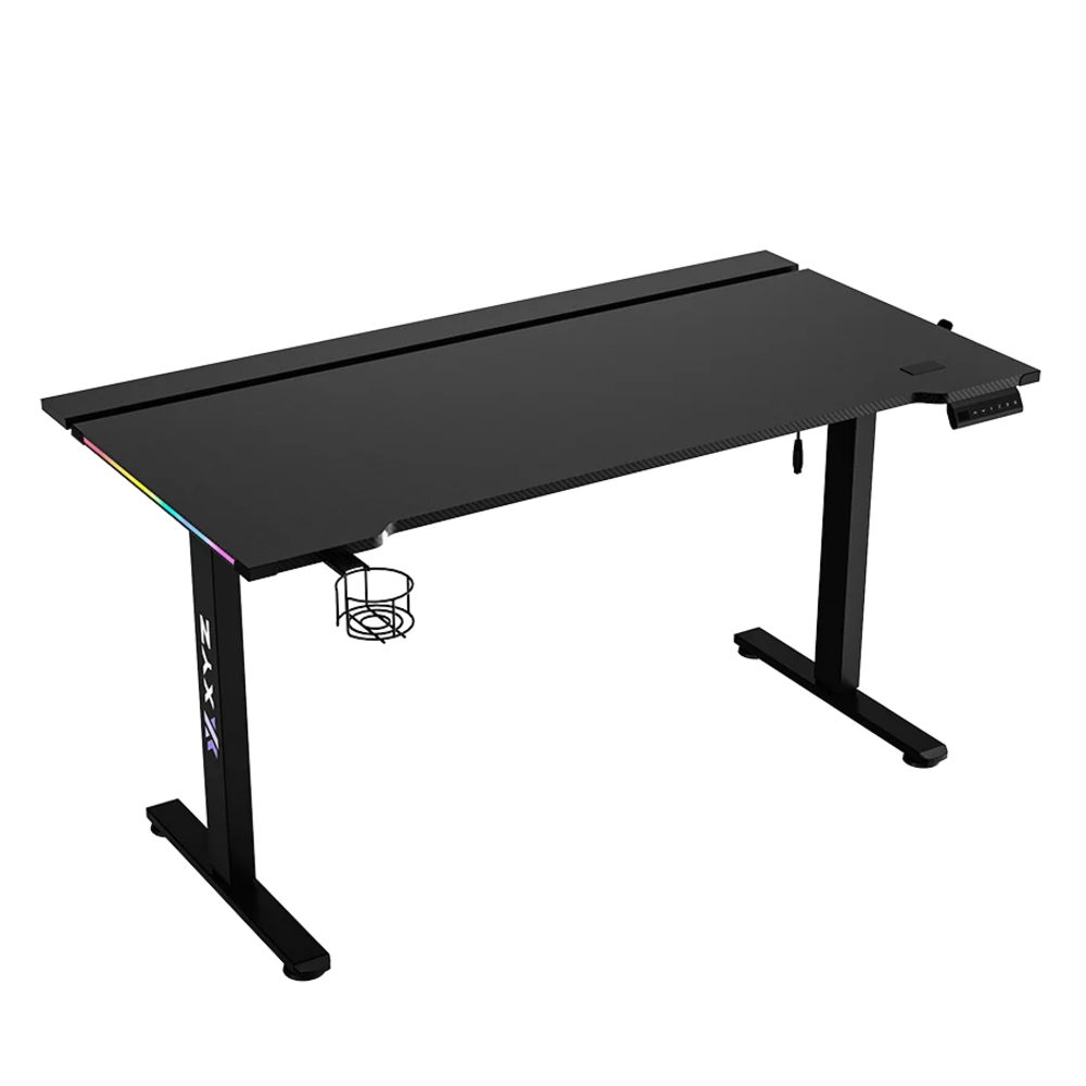 ESCRITORIO ELECTRICO GAMING AJUSTABLE XYZ PRO X, X-DS-PRO X-B / XYZ-SA-1027 1400x600cm, RGB Integrado, Portavaso, Caja p/cables, 132 Libras.