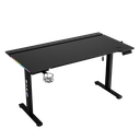 ESCRITORIO ELECTRICO GAMING AJUSTABLE XYZ PRO X, X-DS-PRO X-B / XYZ-SA-1027 1400x600cm, RGB Integrado, Portavaso, Caja p/cables, 132 Libras.