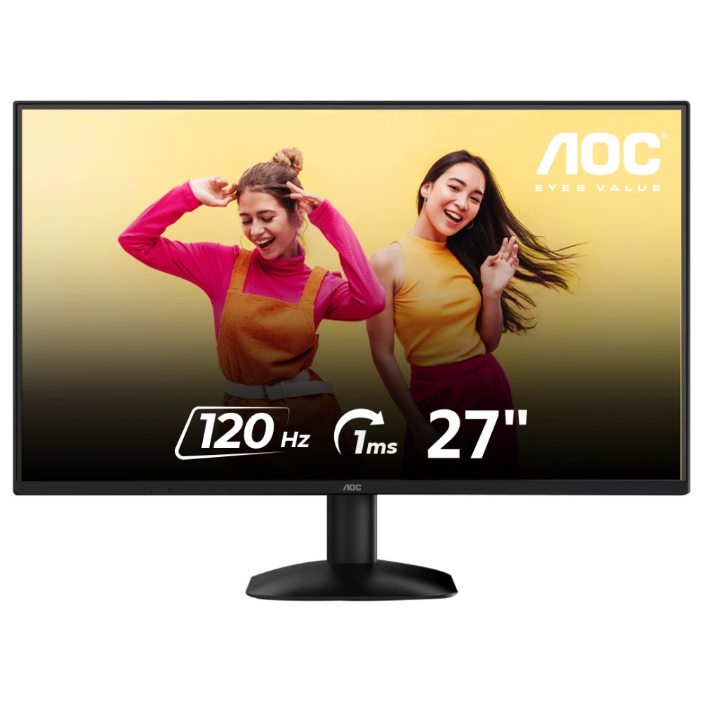 MONITOR AOC 27" 27B35H3, FHD (1920X1080) 120HZ, PANEL IPS, HDMI, VGA, HDR, ADAPTIVE SYNC, VESA.
