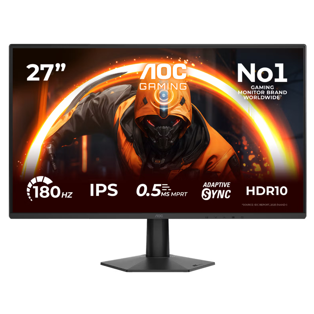 MONITOR AOC 27" 27G50F2 GAMING FHD (1920X1080) 180HZ, 1 HDMI, 1 DISPLAYPORT 1.4, SALIDA AUDIO 3.5MM, VESA, ADAPTIVE SYNC