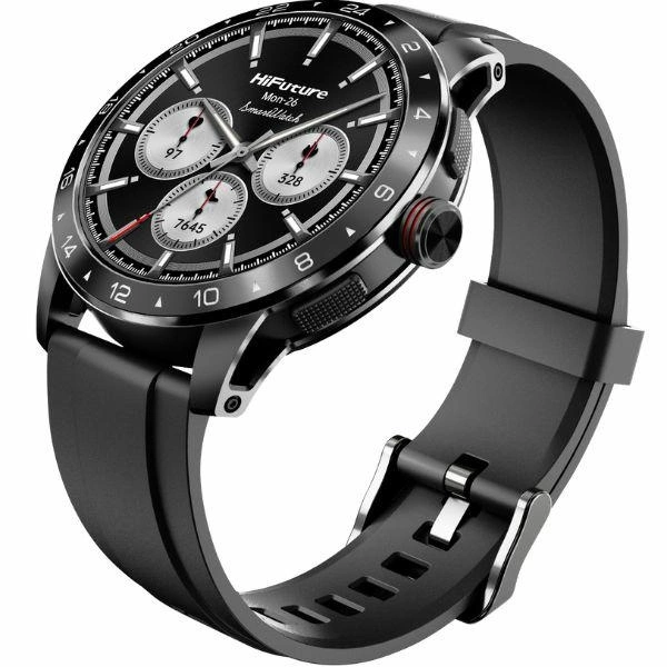 Reloj inteligente HiFuture Flex 2 con monitor de salud oxigeno en sangre,  y actividad física 100 modos, puede recibir llamadas,  IP67 con hasta 10 días de batería - Gris - HIF-FLEX2BLK