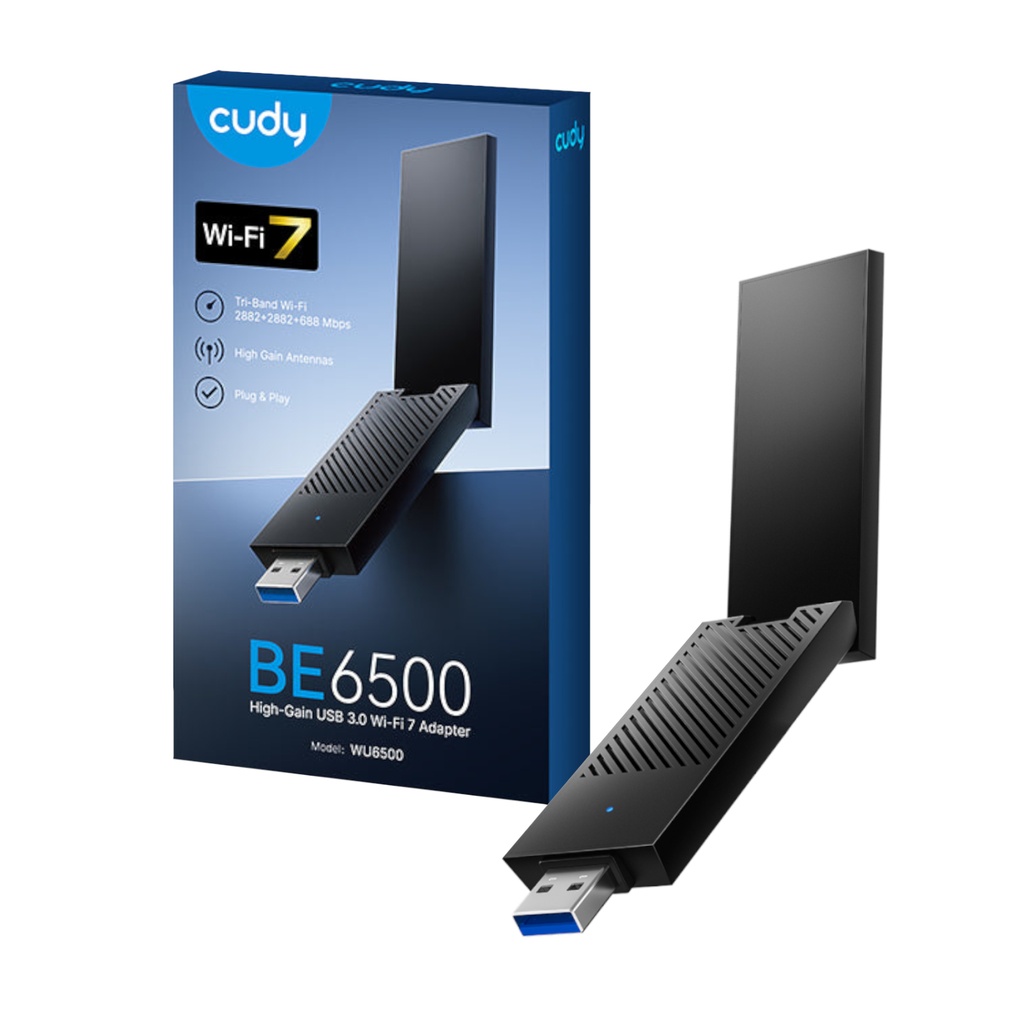Adaptador USB WIFI Cudy BE6500 - Tri Band - WIFI 7 - WU6500