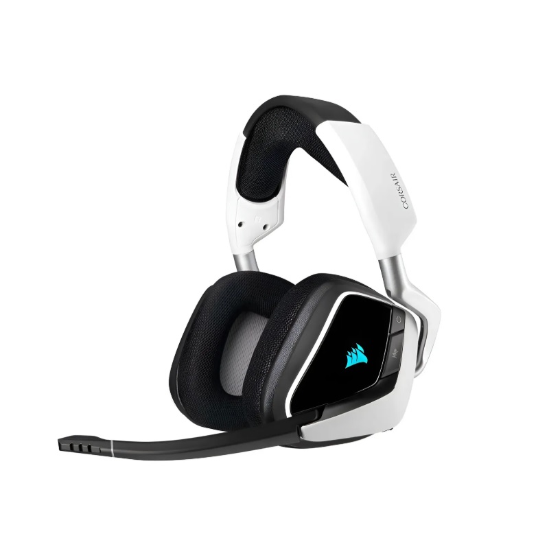 Headset Corsair Void RGB Elite inalambrico - Blanco -  PC PS5 PS4, Driver 50 mm  frecuencia de 20 Hz a 30,000 Hz., CA-9011202-NA