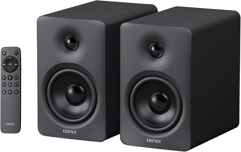 Parlante Edifier M90 - Black - EDF100120, 100w RMS, Hi-Res Audio y Hi-Res Audio Wireless, bluetooth 6.1, Óptica digital, USB-C (ideal para una señal limpia desde PC/Laptop sin necesidad de DAC externo) y Auxiliar de 3.5 mm. Salida P/Woofer.