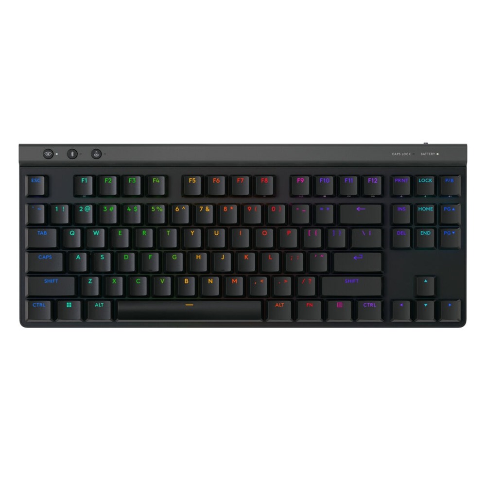 Teclado Logitech G515 TKL Black, LIGHTSPEED Wireless Bluetooth 5.1 USB-C para carga y uso cableado, RGB, teclas PBT doble inyeccion