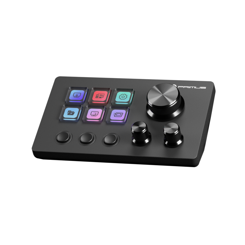 Stream Deck PIMUS 6 LCD macro keys 3 buttons 3 knobs, PSD-60BK