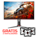 Monitor Gaming AOC Curvo 27" 165Hz 1080p HDMI Black/Red C27G2 Gratis 3 Ventiladores