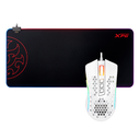 Mouse Pad XPG Battleground XL Prime RGB y Mouse Redragon Storm Blanco