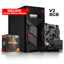 PC Basic 5600G V2, 8GB DDR4, SSD 240GB, Case + 500w, Teclado Mouse y Bocinas