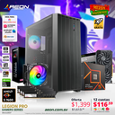 PC LEGION PRO, Ryzen 5 7600, 32GB DDR5, M.2 512GB, RTX 4060 8GB, B650M - 650W 80+