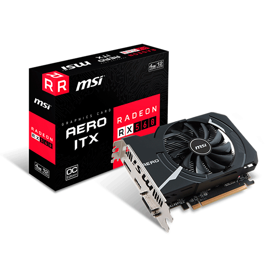 Tarjeta de Video  MSI RX 560 AERO ITX 4GB OC