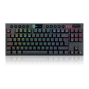 Teclado Mecanico Gaming Redragon Horus Inalambrico+Bluetooth+USBC Negro RGB TKL Switch Rojo K621-RGB